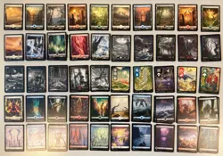 Collection of 360 Full Art Basic Lands: AKH,HOU,ZNR,MID,VOW,NEO,SNC,BRO,ONE,MOM! - Image 1