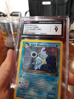 Dark Blastoise Cgc 9 Mint SWIRL 2000 Team Rocket 3/82 Holo Rare Pokemon Card  - Image 6