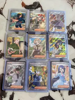 Pokemon TCG Trainer Supporter Full Art Holo Lot x9 Carmine Roark Katy - Image 1