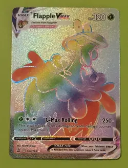Pokemon Flapple VMAX 164/163 Swsh05 Secret Rare Holo 320 HP - Image 1