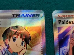 Pokemon TCG Paldean Student 230/091 + 231/091 Paldean Fates Full Art Trainer NM - Image 3