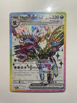 Pokemon Hydreigon EX 223/191 SV08 Surging Sparks Ultra Rare Full Art Holo - Image 1