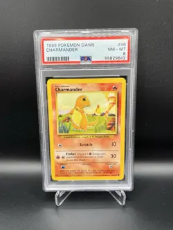 1999 Pokemon Game Charmander PSA 8 #46/102 Near Mint - Image 1