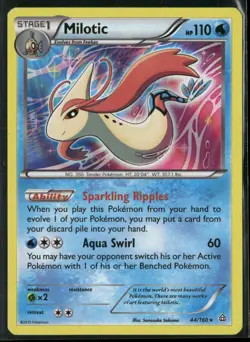 Milotic 44/160 Holo Rare Primal Clash Pokemon Holo Heavily Played - Image 1