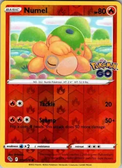 Numel 013/078 Pokemon GO Pokemon Reverse Holo Near Mint - Image 1