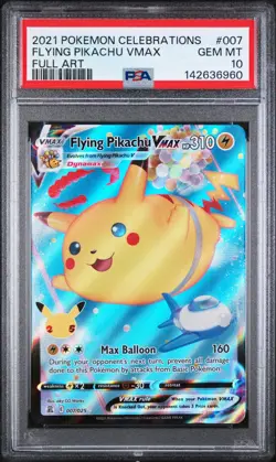 Flying Pikachu Vmax 007 Celebrations Pokemon PSA 10 - Image 1