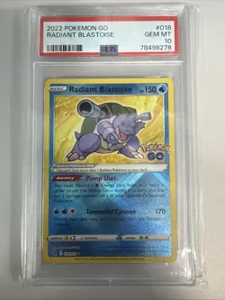 Radiant Blastoise 018/078 Pokemon GO Holo - PSA 10 - Image 1