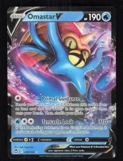 Omastar V 035/195 Holo Silver Tempest Pokemon Near Mint - Image 1