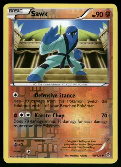 Sawk Reverse Holo 69/124 Dragons Exalted Pokemon - Image 1