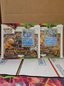 Vivid Voltage Vaporeon 3 Pack Blister – Sword & Shield Pokemon Sealed Lot Of 2 - Image 1