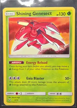 Shining Genesect 9/73 Shining Legends Holo Rare Pokemon 2017 - Image 1