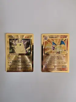 Pokemon Metal Charizard #4 & Pikachu #58 Celebrations Ultra Premium Collection - Image 1