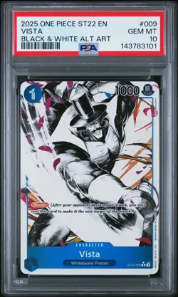 2025 ONE PIECE STARTER DECK ST22-ACE & NEWGATE #009 VISTA PSA 10 - Image 1