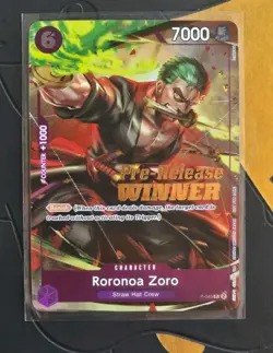 Roronoa Zoro (OP-06 Pre-Release Tournament) [Winner] P-045 One Piece Promotion - Image 1