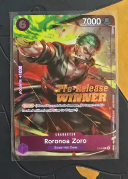 Roronoa Zoro (OP-06 Pre-Release Tournament) [Winner] P-045 One Piece Promotion - Image 2