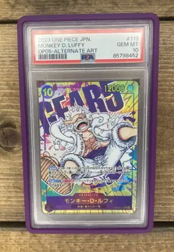 2023 One Piece Japanese OP05 #119 Monkey D.Luffy ALT ART GEM MINT - Image 1