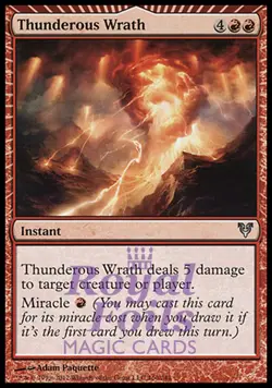 Thunderous Wrath 1x FOIL AVR MTG Avacyn Restored Uncommon MINT red - Image 1