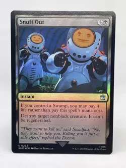 Magic The Gathering - Snuff Out - Universes Beyond: Doctor Who (WHO) Foil - Image 1