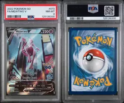 PSA 8 MEWTWO V 072/078 FULL ART POKEMON GO 😍 - Image 2