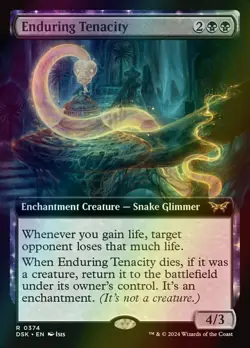 MTG Enduring Tenacity Extended Art Foil ** Duskmourn: House of Horror ** English - Image 1