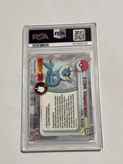 2000 TOPPS CHROME POKEMON T.V. #134 VAPOREON PSA 9 - Image 2