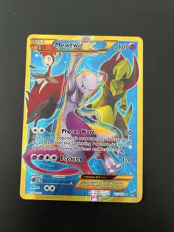 Pokemon Mewtwo EX (163 Secret Full Art) 163/162 Breakthrough Holo - Image 1
