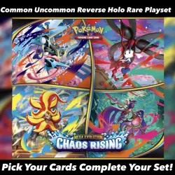Pokemon Mega Evolution Chaos Rising X4 Playset Common Uncommon Reverse Holo Rare - Image 1