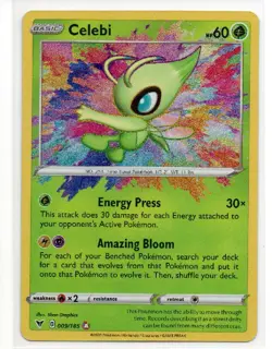 Celebi 009/185 Amazing Rare Vivid Voltage Pokemon Holo Near Mint - Image 1