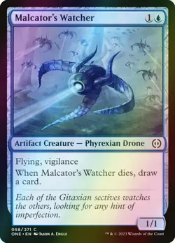 MTG Malcator's Watcher Foil ** Phyrexia: All Will Be One ** English - Image 1