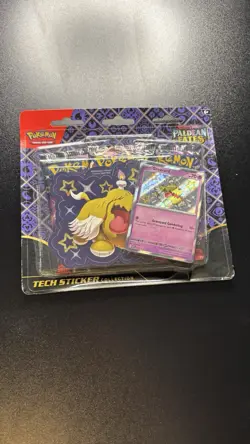 Paldean Fates Tech Sticker Triple Pack Blister - Greavard Promo - Sealed Pokemon - Image 1