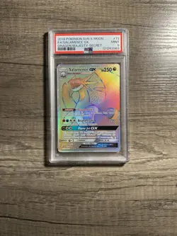 2018 POKEMON SUN & MOON FA/SALAMENCE GX DRAGON MAJESTY-SECRET PSA 9 - Image 1