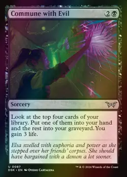 MTG Commune with Evil Foil ** Duskmourn: House of Horror ** English - Image 1