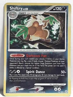 Shiftry 14/130 Diamond and Pearl Pokemon Rare Used Damaged Please See Pictures - Image 1