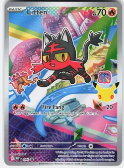 Pokemon Litten 044 Holo Promo ME: Mega Evolution Promo Pokemon Near Mint - Image 1