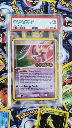 2005 POKEMON EX DEOXYS #17 DEOXYS-REVERSE FOIL STAMPED PSA 6 - Image 1