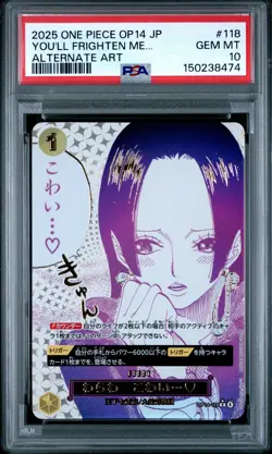 2025 ONE PIECE JAPANESE OP14-THE AZURE SEA'S SEVEN YOU'LL FRIGHTEN ME... PSA 10 - Image 1