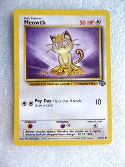Meowth - 56/64 1999 Pokemon Card Jungle - Image 1