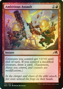 MTG Ambitious Assault Foil ** Kamigawa: Neon Dynasty ** English - Image 1