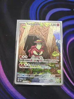 Pokemon TCG Turtonator Stellar Crown Illustration Rare Card 146/142 - Image 1