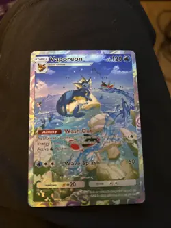 Vaporeon Textured Pokemon Card Display Art Card Pokemon pocket - Image 1