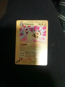 3 1995 Pokemon TCG Base Set Cards Light Ninetales Ampharos Chansey - Image 2