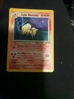 3 1995 Pokemon TCG Base Set Cards Light Ninetales Ampharos Chansey - Image 3