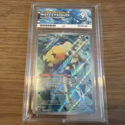 Pokemon TCG Destined Rivals Misty's Psyduck Card #193 Ace Mint 9 Graded - Image 1