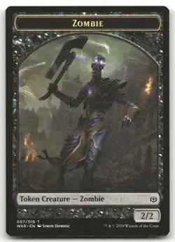 Zombie Token #7 (NM) War of the Spark WAR Magic MTG - Image 1