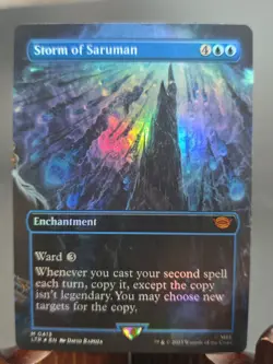Storm of Saruman (Borderless) Universes Beyond: Lord of the Rings MTG Foil NM - Image 1
