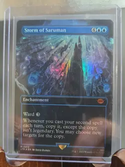 Storm of Saruman (Borderless) Universes Beyond: Lord of the Rings MTG Foil NM - Image 3