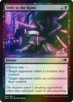 MTG Debt to the Kami Foil ** Kamigawa: Neon Dynasty ** English - Image 1