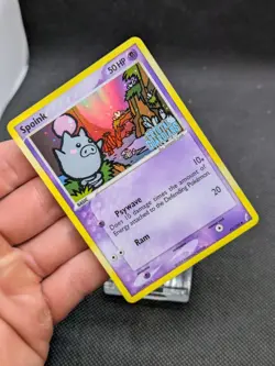 Spoink 62/100 EX Crystal Guardians Stamped Reverse Holo Pokemon Card NM - Image 2