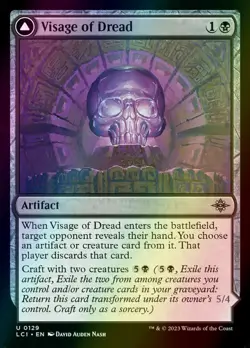 MTG Visage of Dread // Dread Osseosaur Foil ** The Lost Caverns of Ixalan ** En - Image 1