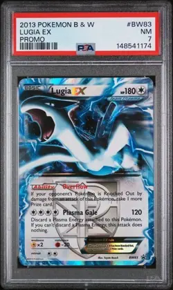 2013 POKEMON BLACK & WHITE PROMO #BW83 LUGIA EX PROMO PSA 7 - Image 1